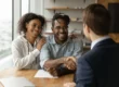 Image of a Borrower couple closing a mortgage deal with a Mortgage Broker or Retail Lender using Innova Financial Services