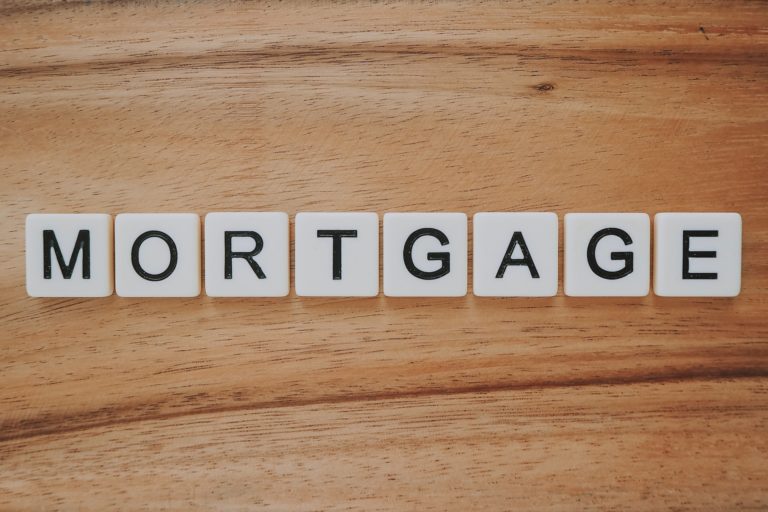 Letter tiles spelling mortgage