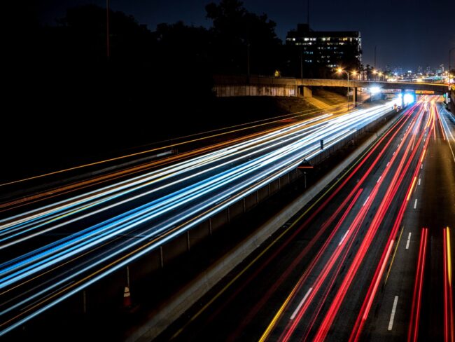Cars going fast Cars going fast on highway